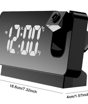 Digitale Projectie Wekker met Spiegel Display – LED Klok met Plafond Projector