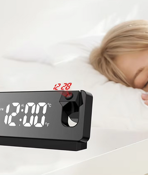 Digitale Projectie Wekker met Spiegel Display – LED Klok met Plafond Projector