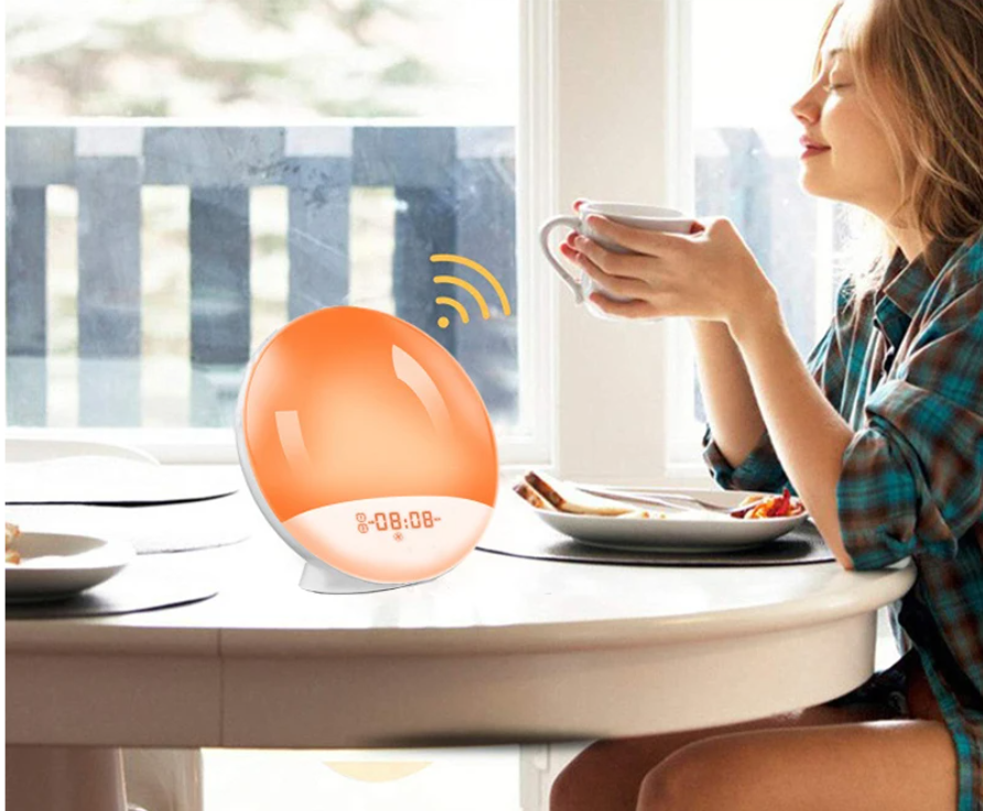 Sunrise Wake-Up Light Wekker – Digitale Alarmklok met FM Radio en Nachtlamp