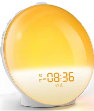 Sunrise Wake-Up Light Wekker – Digitale Alarmklok met FM Radio en Sfeerverlichting