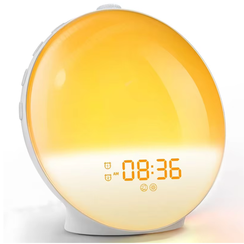 Sunrise Wake-Up Light Wekker – Digitale Alarmklok met FM Radio en Sfeerverlichting