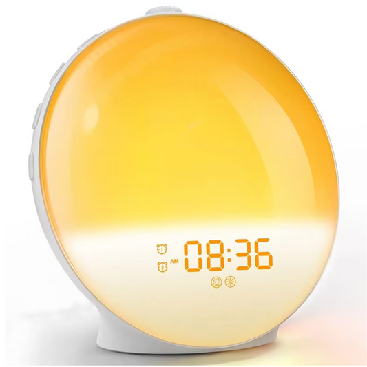 Sunrise Wake-Up Light Wekker – Digitale Alarmklok met FM Radio en Sfeerverlichting