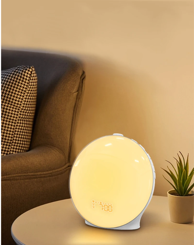 Sunrise Wake-Up Light Wekker – Digitale Alarmklok met FM Radio en Sfeerverlichting