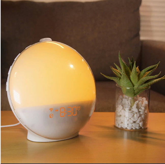 Sunrise Wake-Up Light Wekker – Digitale Alarmklok met FM Radio en Sfeerverlichting