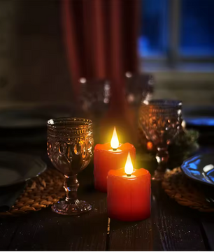 Set van 6 Oplaadbare LED Kaarsen met Afstandsbediening – Waterdichte Theelichtjes met Timer