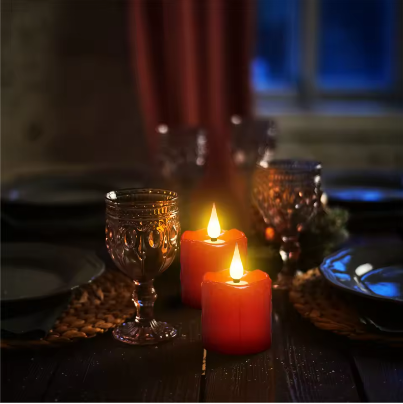 Set van 6 Oplaadbare LED Kaarsen met Afstandsbediening – Waterdichte Theelichtjes met Timer