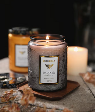 Geurkaars in Glazen Pot 200 g – Natuurlijke Sojawas Aromatische Kaars voor Sfeer en Ontspanning