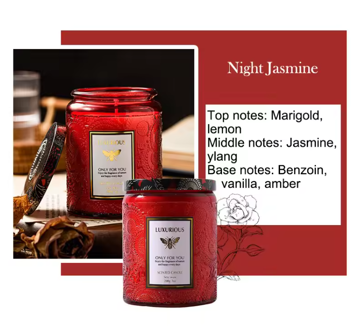 Geurkaars van Natuurlijke Sojawas – Aromatische Kaars in Glazen Pot