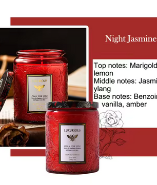 Geurkaars in Glazen Pot 200 g – Natuurlijke Sojawas Aromatische Kaars voor Sfeer en Ontspanning