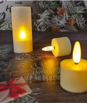 Set van 6 Oplaadbare LED Kaarsen met Afstandsbediening – Realistische Flikkerende Sfeerverlichting