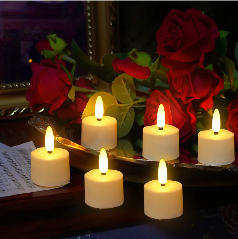 Set van 6 Oplaadbare LED Kaarsen met Afstandsbediening – Realistische Flikkerende Sfeerverlichting