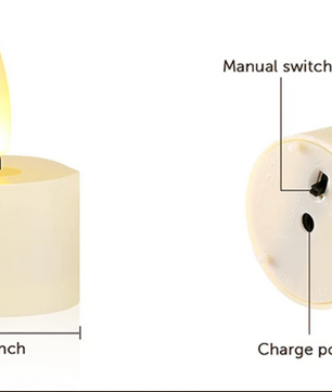 Set van 6 Oplaadbare LED Kaarsen met Afstandsbediening – Realistische Flikkerende Sfeerverlichting