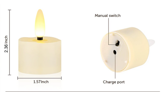 Set van 6 Oplaadbare LED Kaarsen met Afstandsbediening – Realistische Flikkerende Sfeerverlichting
