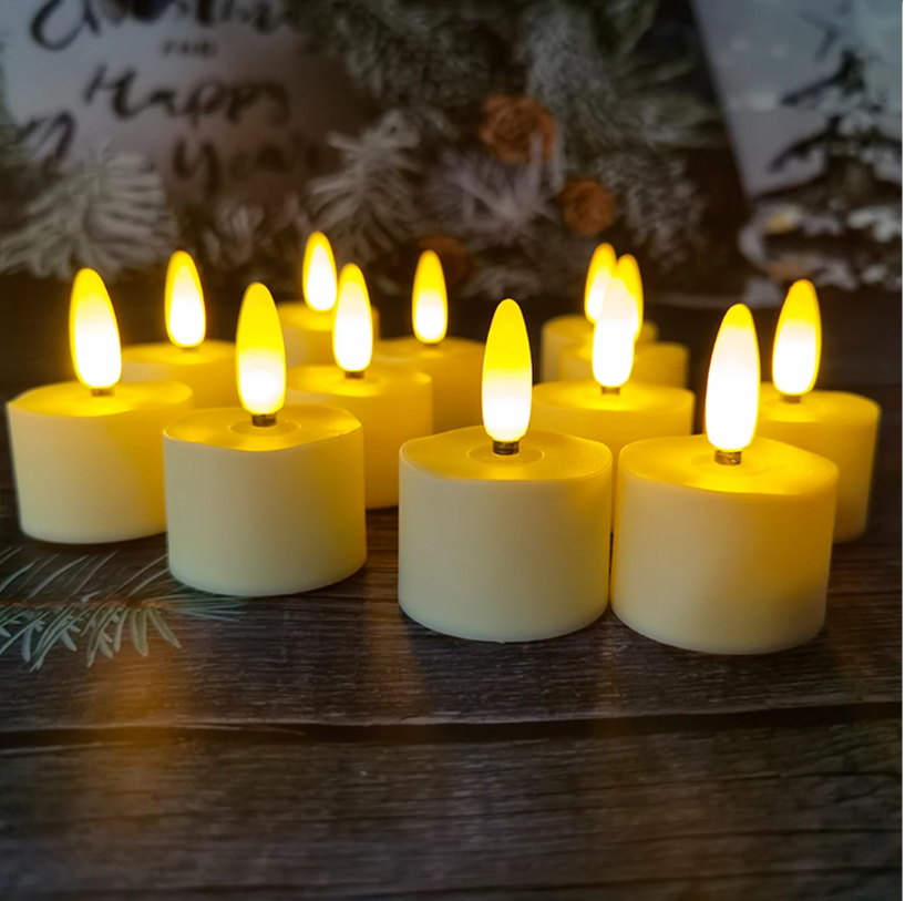 Set van 6 Oplaadbare LED Kaarsen met Afstandsbediening – Realistische Flikkerende Sfeerverlichting