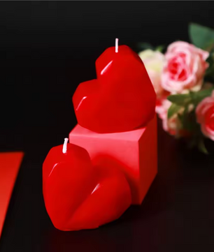 Hartvormige Geurkaars – Romantische Aromatische Kaars voor Valentijnsdag en Decoratie