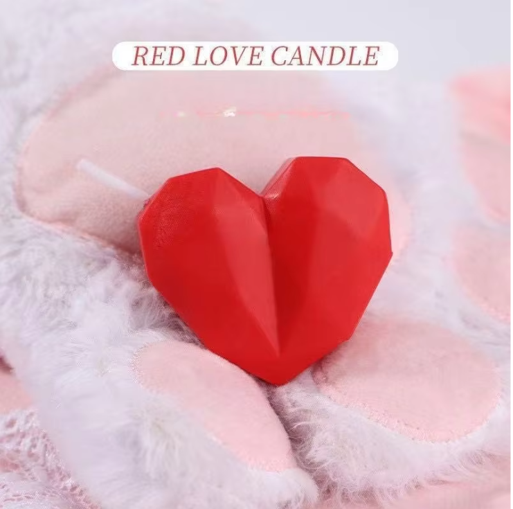 Hartvormige Geurkaars – Romantische Aromatische Kaars voor Valentijnsdag en Decoratie