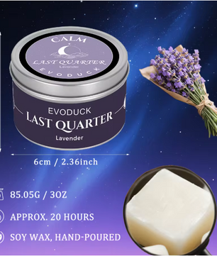 Set van 3 Geurkaarsen met Maanfasen – Aromatische Manifestatie Kaarsen voor Sfeer en Meditatie