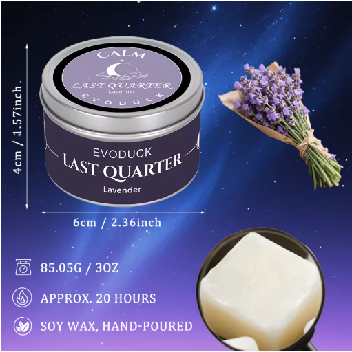 Set van 3 Geurkaarsen met Maanfasen – Aromatische Manifestatie Kaarsen voor Sfeer en Meditatie