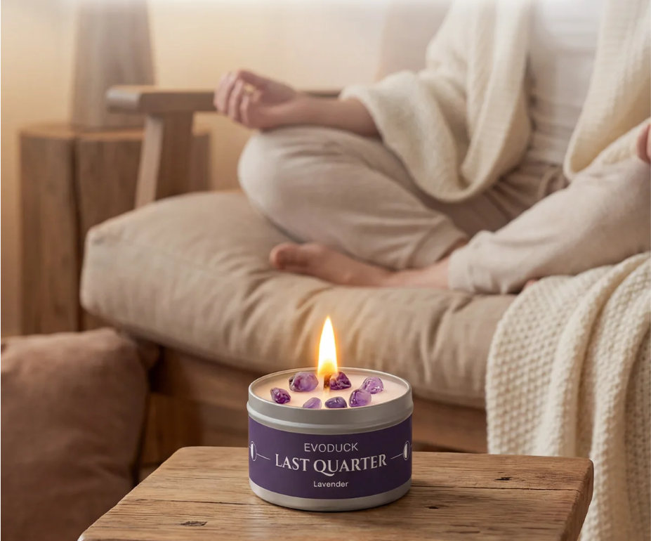 Set van 3 Geurkaarsen met Maanfasen – Aromatische Manifestatie Kaarsen voor Sfeer en Meditatie