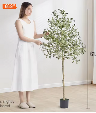Kunstmatige Olijfboom – Realistische Faux Olijfplant voor Woonkamer, Kantoor en Interieurdecoratie