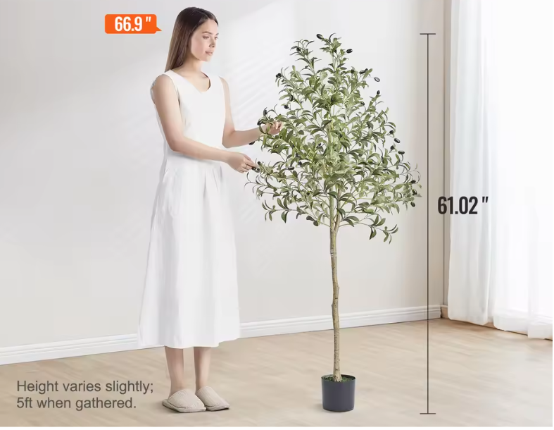 Kunstmatige Olijfboom – Realistische Faux Olijfplant voor Woonkamer, Kantoor en Interieurdecoratie