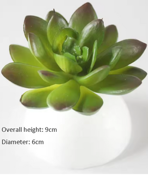 Mini Kunstmatige Vetplant – Decoratieve Lotus Succulent voor Interieur, Realistische Groene Plantdecoratie
