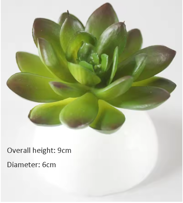Mini Kunstmatige Vetplant – Decoratieve Lotus Succulent voor Interieur, Realistische Groene Plantdecoratie