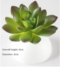 Mini Kunstmatige Vetplant – Decoratieve Lotus Succulent voor Interieur, Realistische Groene Plantdecoratie