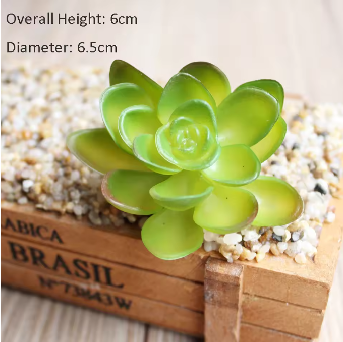 Mini Kunstmatige Vetplant – Decoratieve Lotus Succulent voor Interieur, Realistische Groene Plantdecoratie