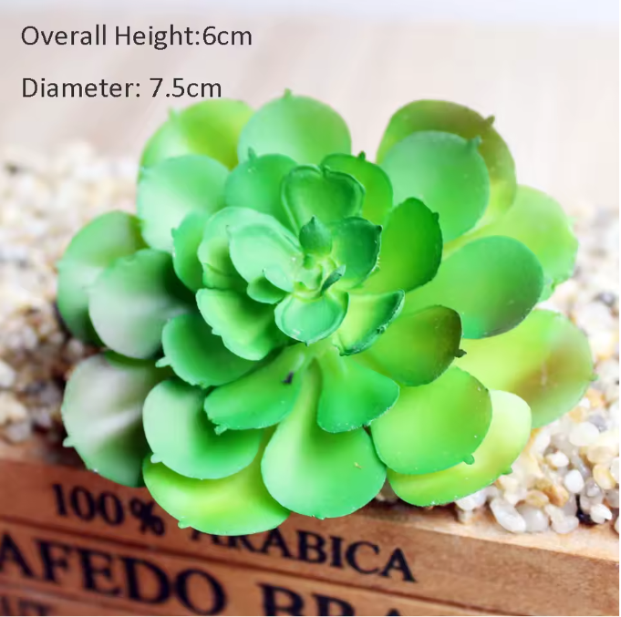 Mini Kunstmatige Vetplant – Decoratieve Lotus Succulent voor Interieur, Realistische Groene Plantdecoratie