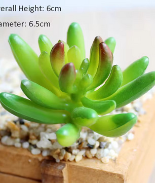 Mini Kunstmatige Vetplant – Decoratieve Lotus Succulent voor Interieur, Realistische Groene Plantdecoratie