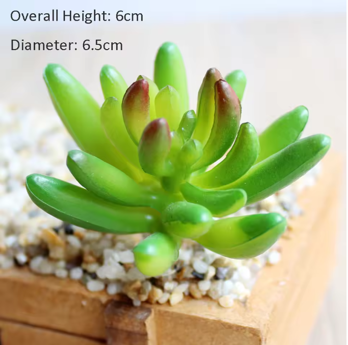 Mini Kunstmatige Vetplant – Decoratieve Lotus Succulent voor Interieur, Realistische Groene Plantdecoratie