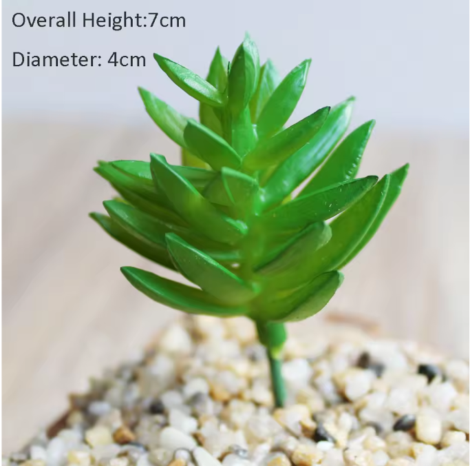 Mini Kunstmatige Vetplant – Decoratieve Lotus Succulent voor Interieur, Realistische Groene Plantdecoratie