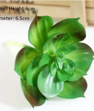Mini Kunstmatige Vetplant – Decoratieve Lotus Succulent voor Interieur, Realistische Groene Plantdecoratie
