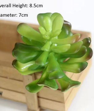 Mini Kunstmatige Vetplant – Decoratieve Lotus Succulent voor Interieur, Realistische Groene Plantdecoratie
