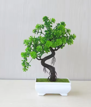 Kunst Bonsai Plant in Pot – Decoratieve Mini Boom voor Tafel en Interieur