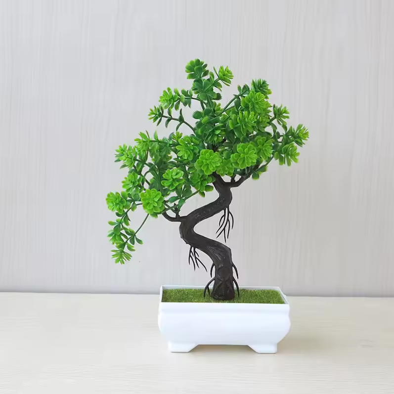 Kunst Bonsai Plant in Pot – Decoratieve Mini Boom voor Tafel en Interieur
