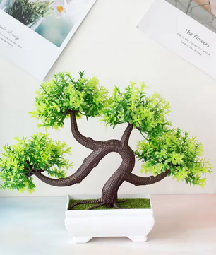 Kunst Bonsai Plant in Pot – Decoratieve Mini Boom voor Tafel en Interieur