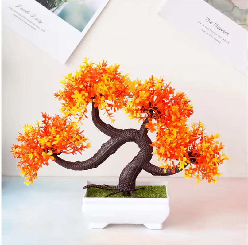 Kunst Bonsai Plant in Pot – Decoratieve Mini Boom voor Tafel en Interieur