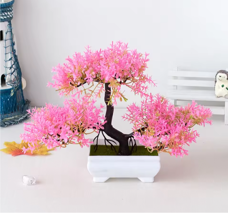 Kunst Bonsai Plant in Pot – Decoratieve Mini Boom voor Tafel en Interieur