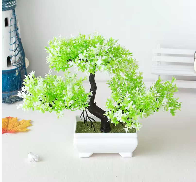 Kunst Bonsai Plant in Pot – Decoratieve Mini Boom voor Tafel en Interieur
