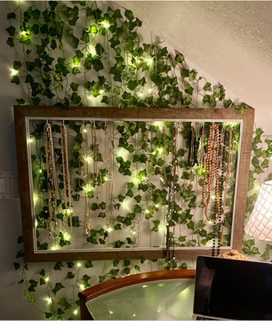 Kunst Klimop Slinger met LED Verlichting – Decoratieve Ivy Guirlande voor Interieur en Feestdecoratie