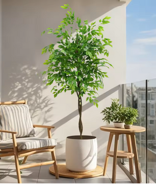 Kunst Ficus Boom in Pot – Grote Decoratieve Kamerplant voor Interieur en Kantoor