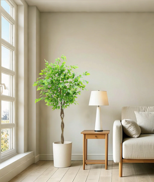 Kunst Ficus Boom in Pot – Grote Decoratieve Kamerplant voor Interieur en Kantoor