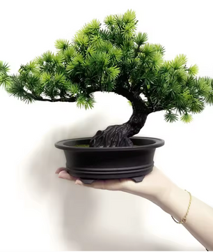 Kunst Bonsai Plant in Pot – Decoratieve Mini Boom voor Bureau en Interieur