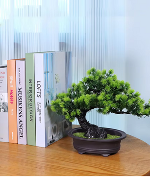 Kunst Bonsai Plant in Pot – Decoratieve Mini Boom voor Bureau en Interieur