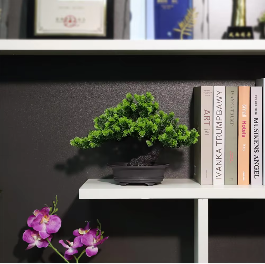 Kunst Bonsai Plant in Pot – Decoratieve Mini Boom voor Bureau en Interieur