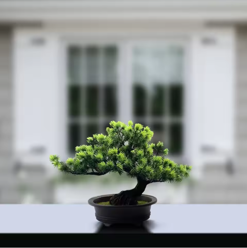 Kunst Bonsai Plant in Pot – Decoratieve Mini Boom voor Bureau en Interieur