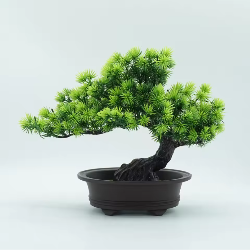 Kunst Bonsai Plant in Pot – Decoratieve Mini Boom voor Bureau en Interieur