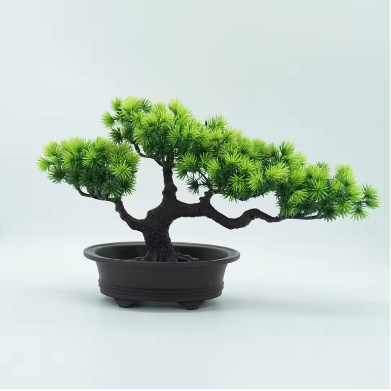 Kunst Bonsai Plant in Pot – Decoratieve Mini Boom voor Bureau en Interieur